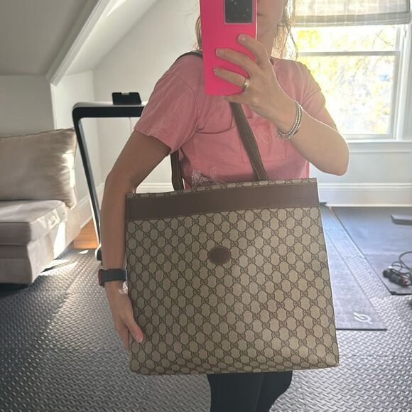 BUNDLE: Gucci GG Supreme coated canvas Vintage tote and wallet - Picture 4 of 15